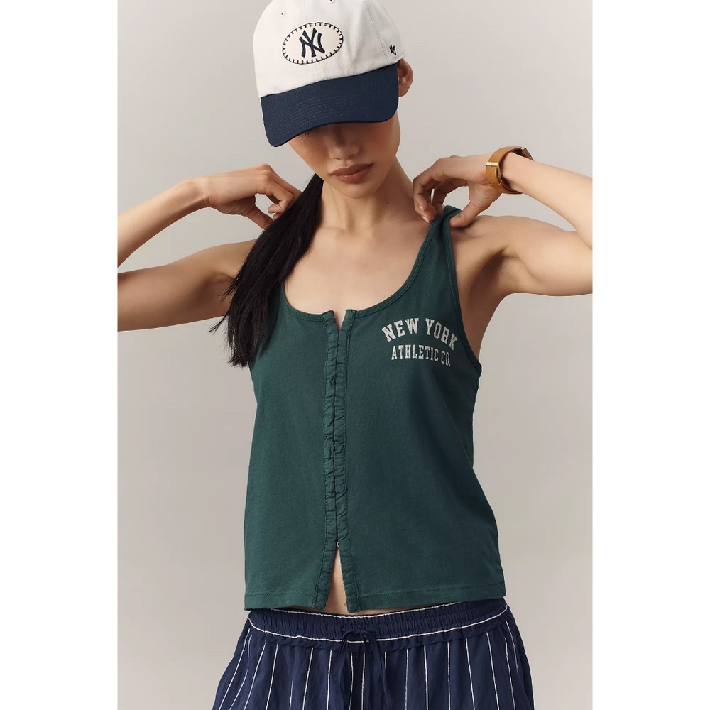 ANTHROPOLOGIE Pilcro Scoop-Neck Button-Front Tank - Size M (NWT - $58 Retail)